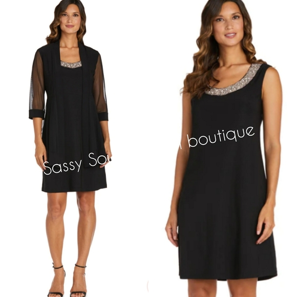 ⭐🆕 Black sheath dress and jacket set - Picture 8 of 16